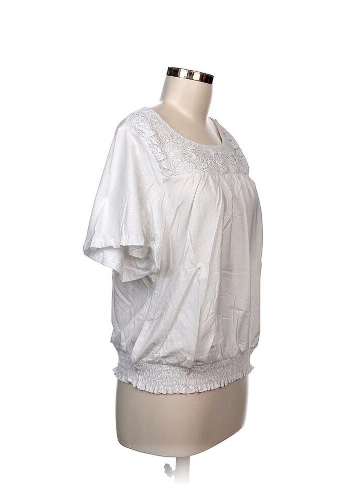 Dantel Detaylı Beyaz Bohem Kadın Bluz - Görsel 2
