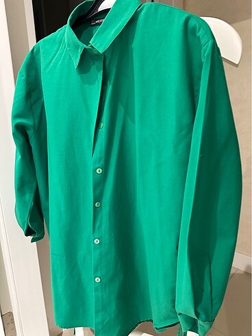 Yesil Poplin Gomlek - Görsel 3