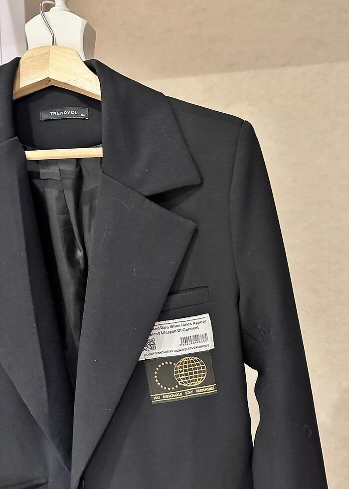 SIYAH BLAZER CEKET - Görsel 3