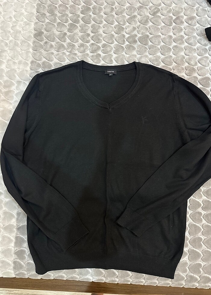 ERKEK FABRIKA MARKA SIYAH TRIKO - Görsel 2