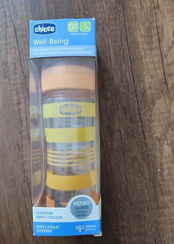 Chicco Well-Being Sarı Cam Biberon - Görsel 4