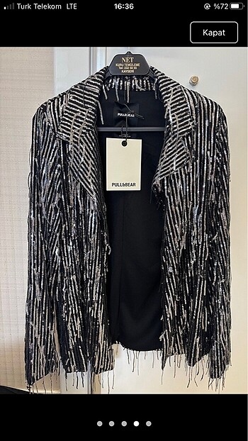 Pull and Bear Pullu payetli ceket