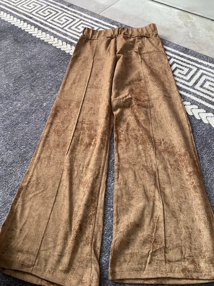 Kız Çocuk Kahverengi Straplez Baskılı Tişört - Görsel 5