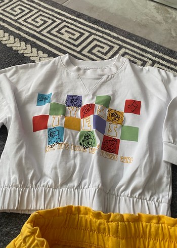 Sarı Kız Takımı, Uzun Kollu, Nakışlı - Görsel 4