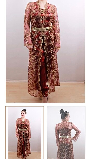ŞALVARLI TEL KIRMA KAFTAN KINA KIYAFETİ
