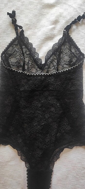 m Beden Çıtçıtlı dantelli bluz