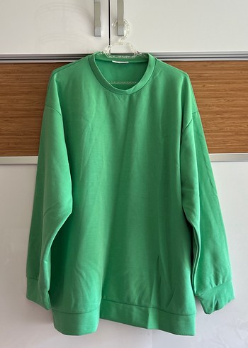Kadın Yeşil Basic Sweatshirt