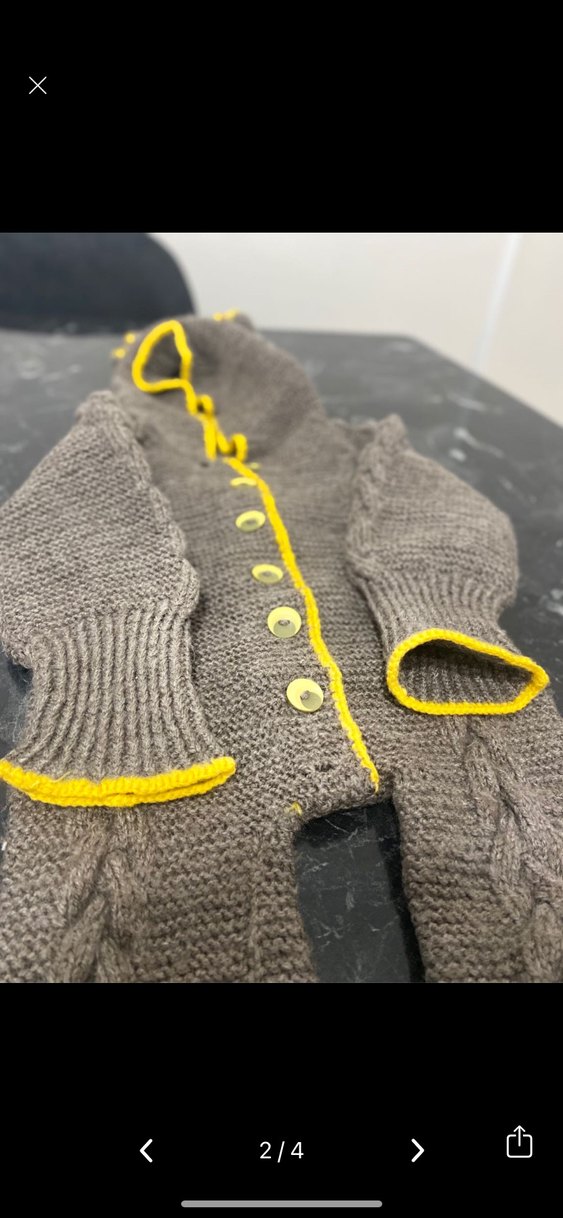 Gri Kapüşonlu Uzun Triko Tulum - Görsel 2