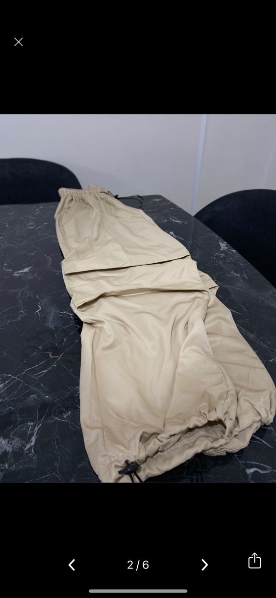 Bej Salaş Kadın Kumaş Pantolon - Görsel 2