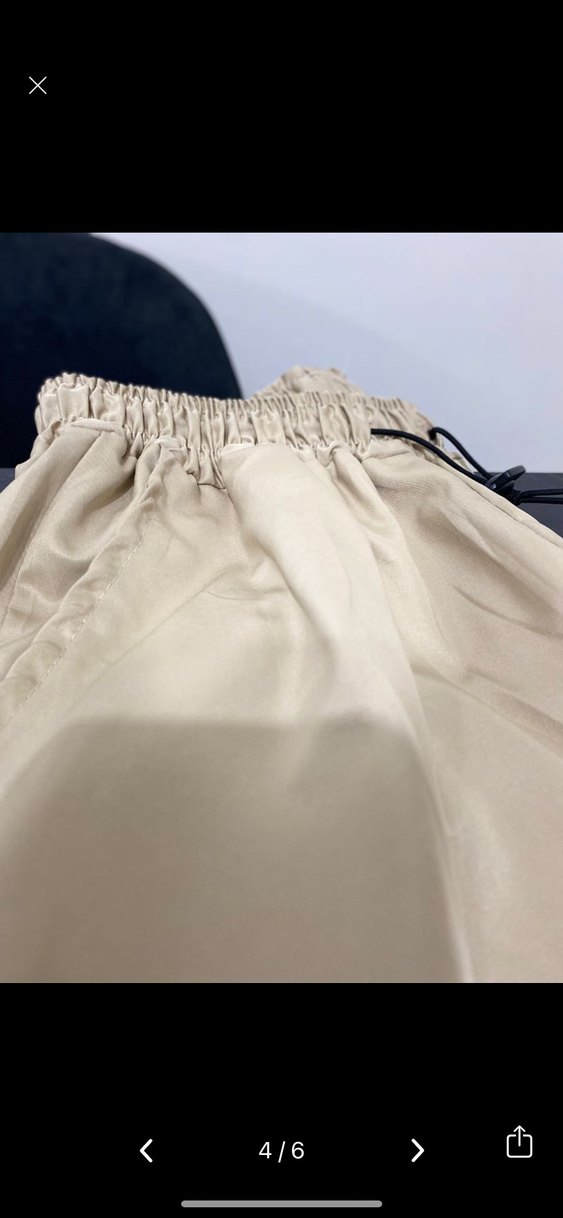 Bej Salaş Kadın Kumaş Pantolon - Görsel 3