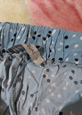 Mavi Bağlama Desenli Uzun Hamile Eteği - Görsel 2