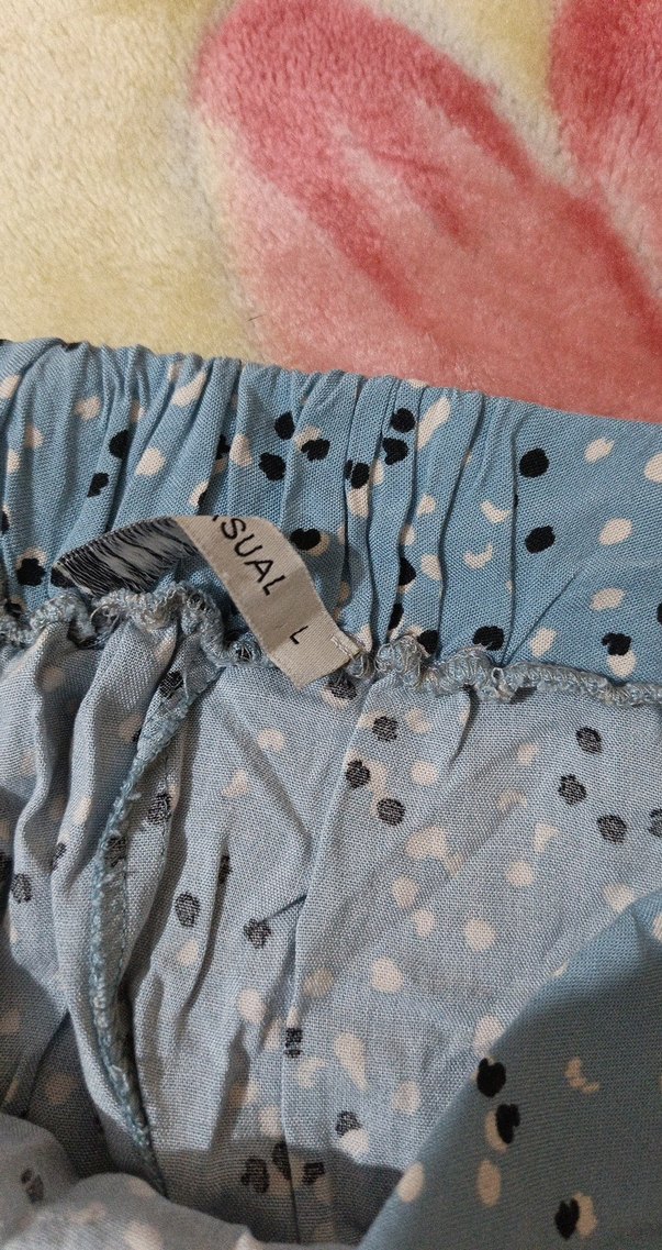 Mavi Bağlama Desenli Uzun Hamile Eteği - Görsel 2