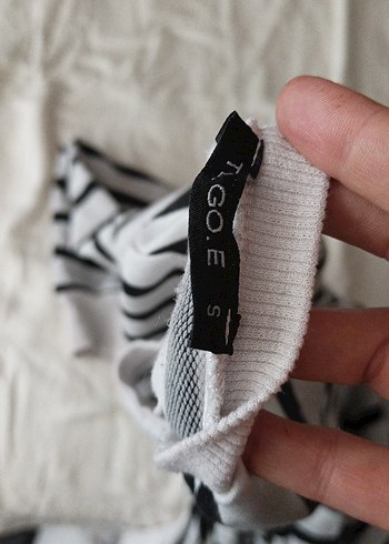 Çizgili Uzun Kollu Hamile Tişörtü - Görsel 3