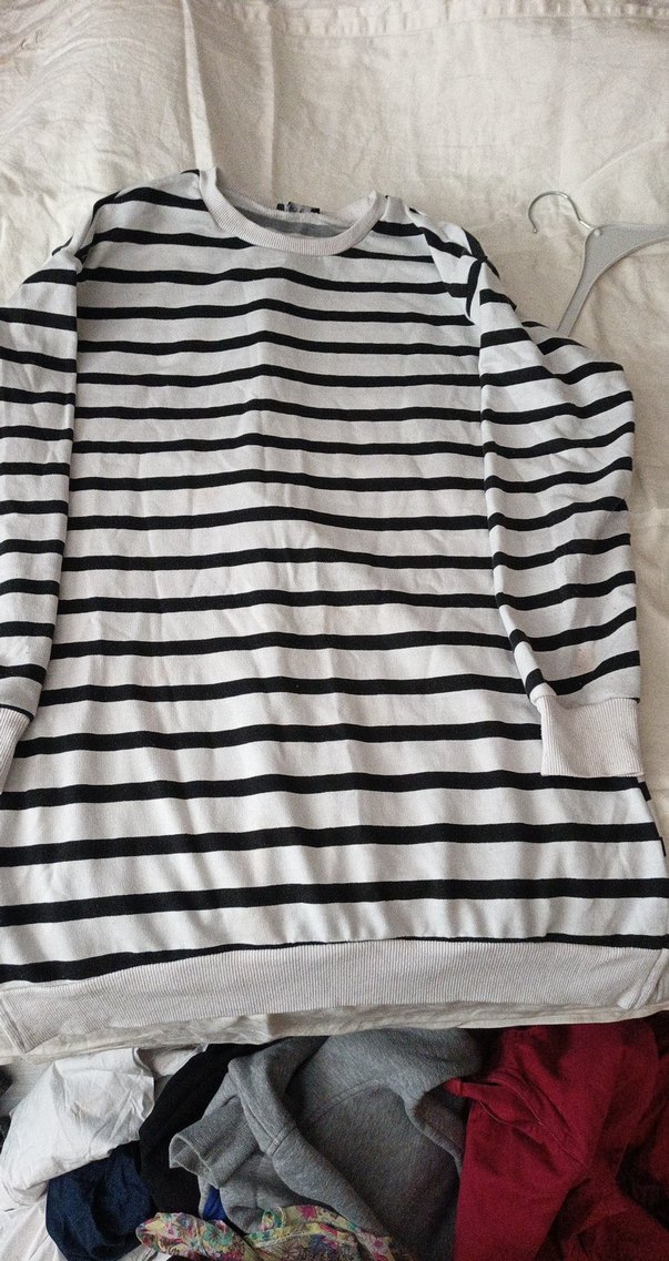 Çizgili Uzun Kollu Hamile Tişörtü - Görsel 2