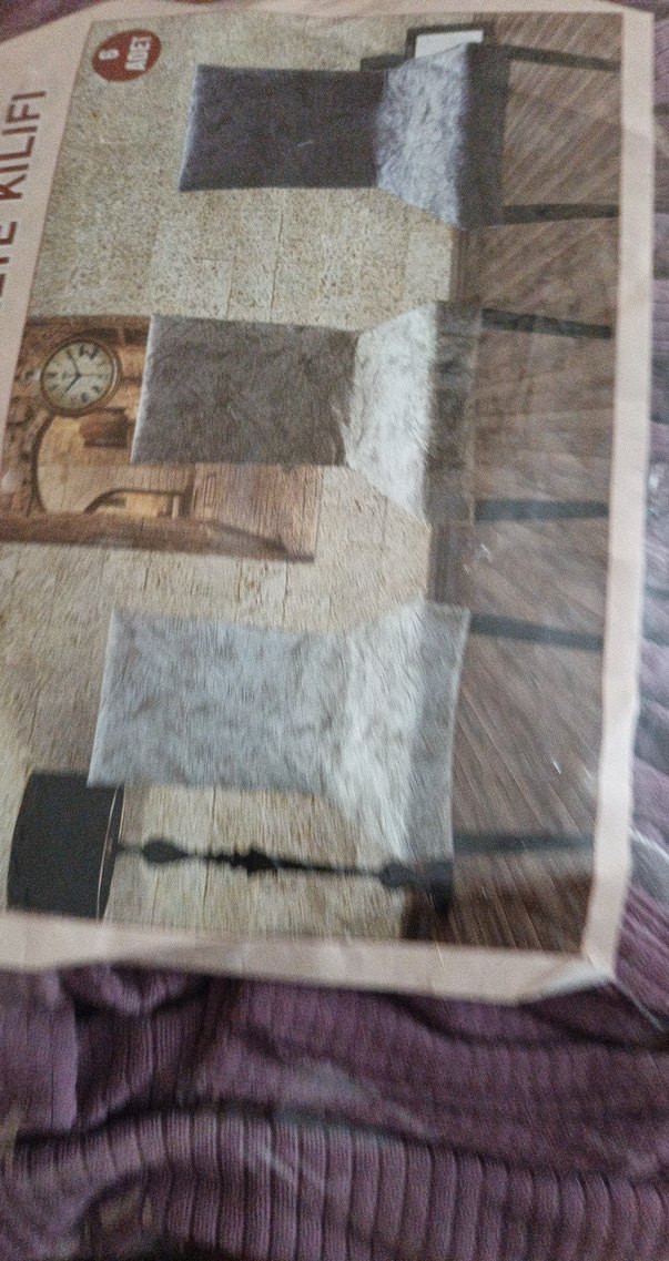 Bordo Renkli Desenli Sandalye Kılıfı - Görsel 4