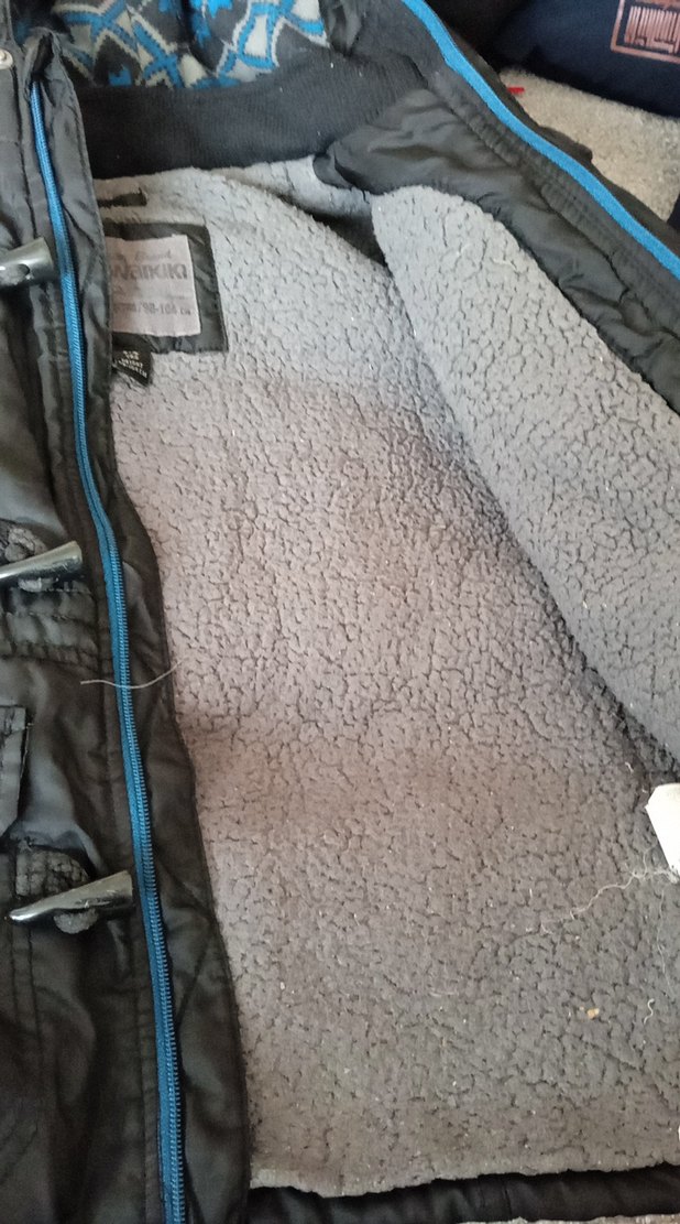 Erkek Çocuk siyah Kemerli Kaban - Görsel 2