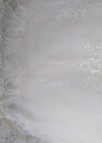 Straplez Beyaz Prenses Gelinlik - Görsel 4