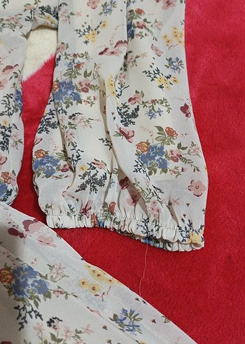 Çiçek Desenli Bohem Uzun Kollu Hamile Bluzu - Görsel 4