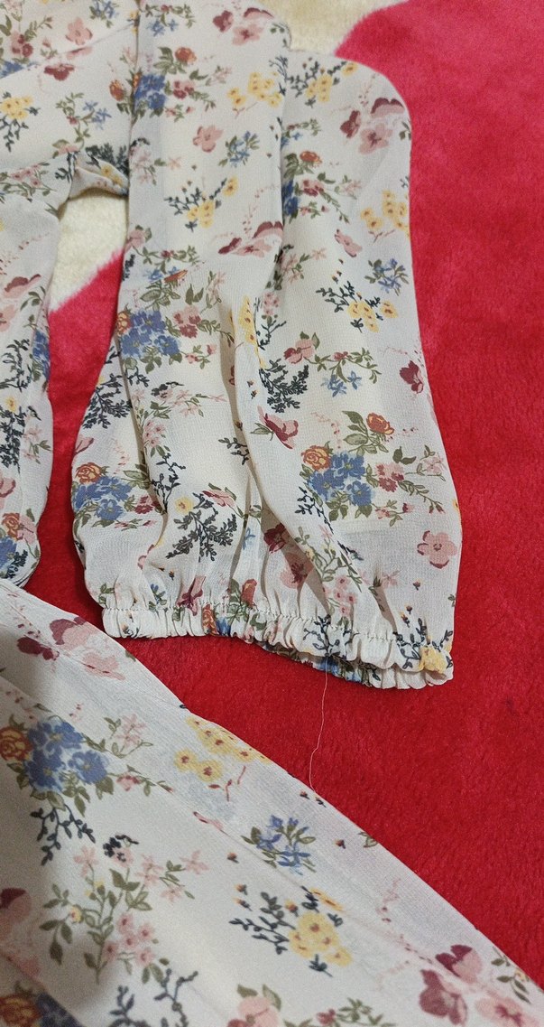 Çiçek Desenli Bohem Uzun Kollu Hamile Bluzu - Görsel 4