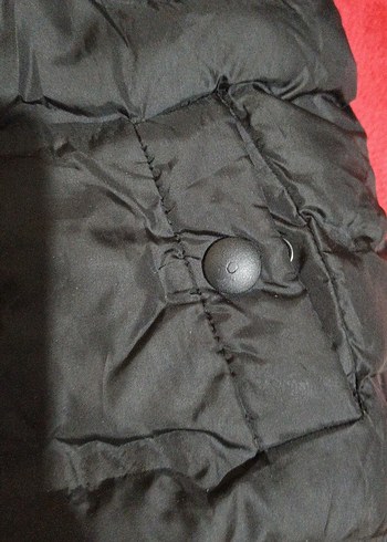 Erkek Çocuk Siyah Düğmeli Street Wear Mont - Görsel 4