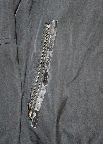 Zara Erkek Siyah Fermuarlı Streetwear Mont - Görsel 2