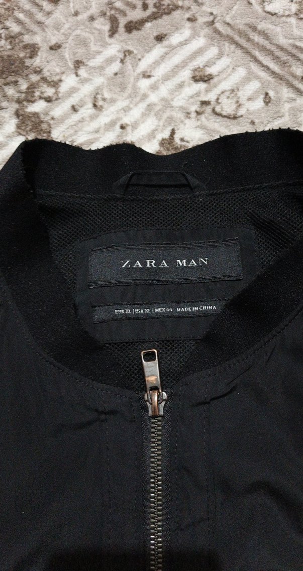 Zara Erkek Siyah Fermuarlı Streetwear Mont - Görsel 4