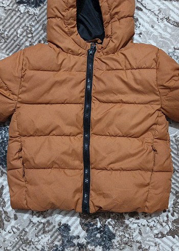 Kahverengi Kürklü Kapüşonlu Erkek Çocuk Mont - Görsel 2