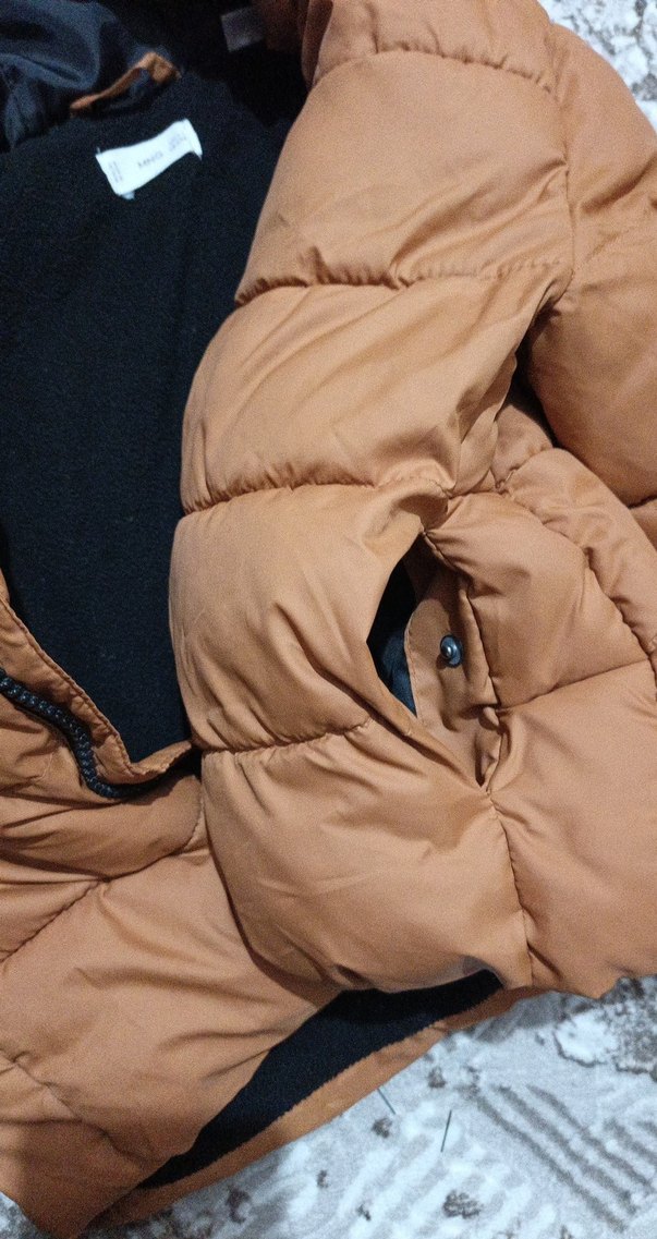 Kahverengi Kürklü Kapüşonlu Erkek Çocuk Mont - Görsel 4