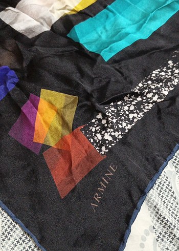 Kadın Çok Renkli Modern Desenli Şal - Görsel 2