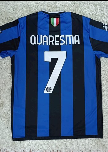 QUARESMA Mavi Siyah Erkek Kısa Kollu Spor Forma