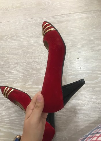 38 Beden kırmızı Renk Kırmızı Stiletto Kadın Ayakkabı