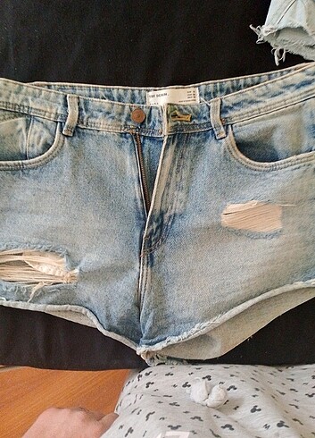 s Beden mavi Renk Denim kot şort