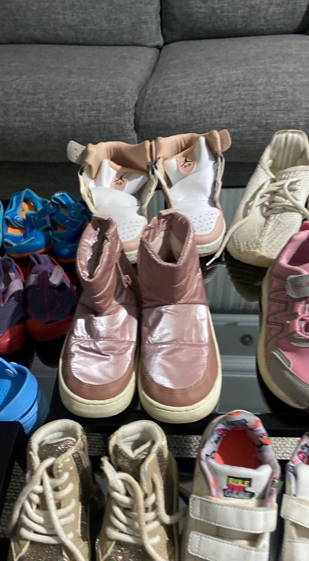 Kız Çocuk Pembe Cırt Cırtlı Spor Ayakkabı - Görsel 4