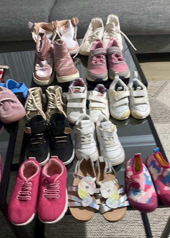 Pembe Kız Çocuk Sneakers Velcro Kapatmalı - Görsel 8