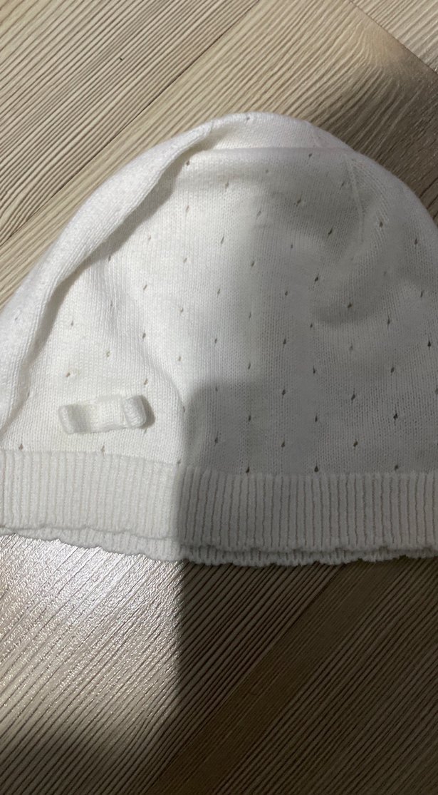 Beyaz Çocuk Örgü Bere - Görsel 3