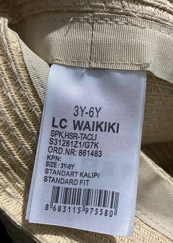 Hasır kız çocuk şapka - Ana görsel