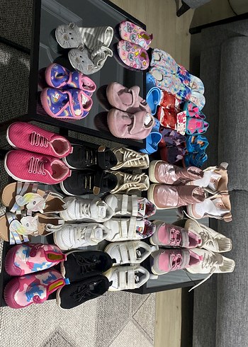 Kız Çocuk Çok Renkli Cırt Cırtlı Spor Ayakkabı - Görsel 4