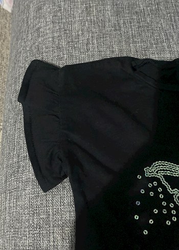 Kız Çocuk Payetli Straplez Baskılı Tişört - Görsel 6