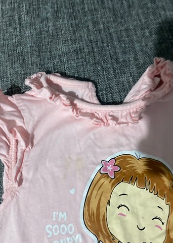 Kız Çocuk Pembe Fırfırlı Kolsuz Tişört - Görsel 7