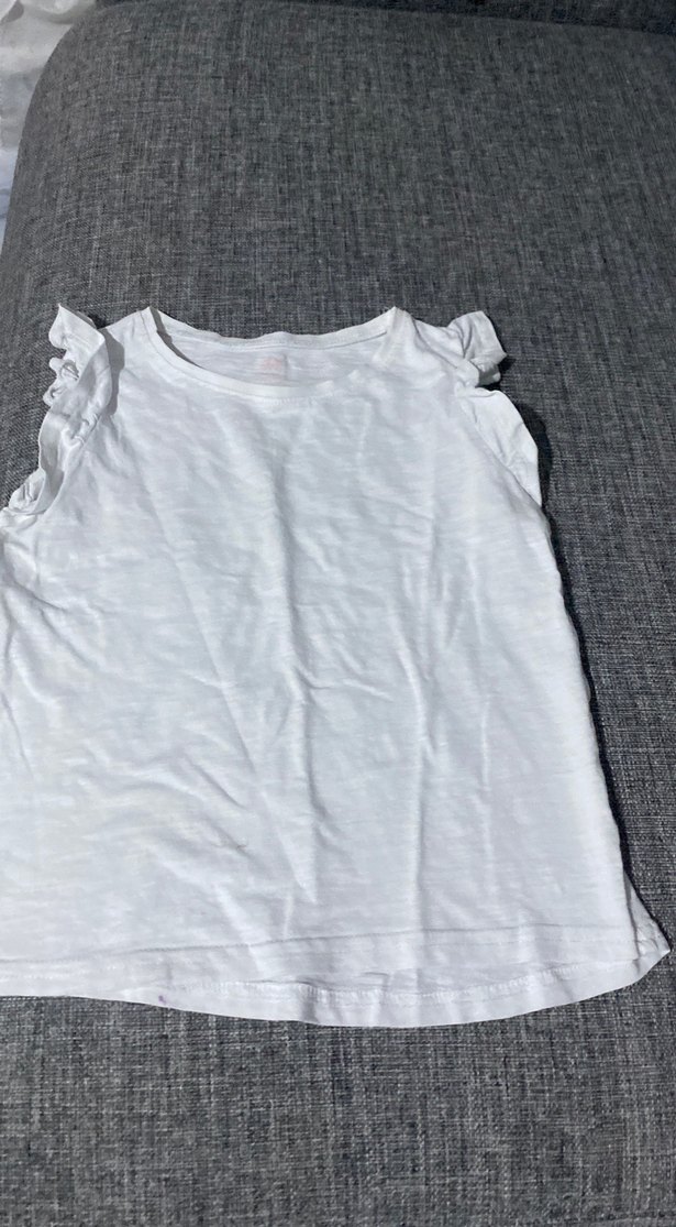 Kız Çocuk Pembe Fırfırlı Kolsuz Tişört - Görsel 2