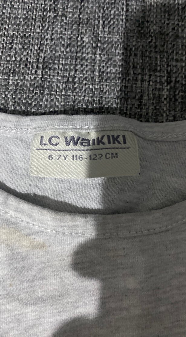 Gri Uzun Kollu Kız Tişörtü Unicorn Baskılı - Görsel 3