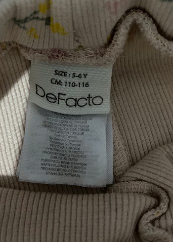 Kız Çocuk Pembe Çiçek Desenli Tayt - Görsel 3