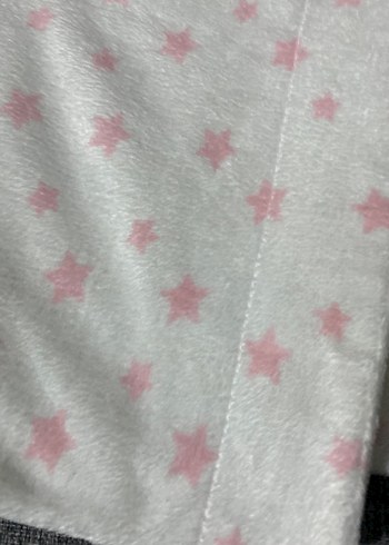 82 eni 105 boyu Pembe Yıldızlı Çocuk Battaniyesi - Görsel 2