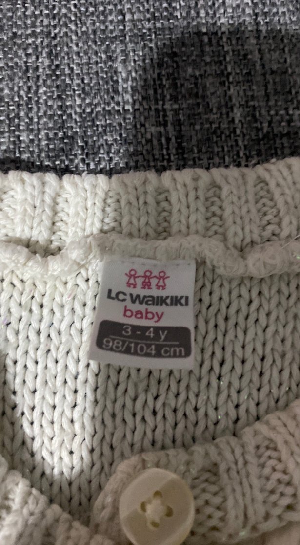 Kız Çocuk Beyaz Kürklü Kolsuz Yelek - Görsel 4