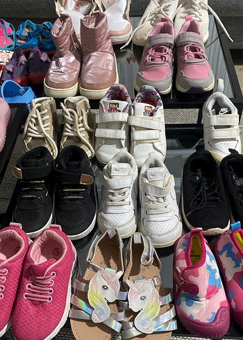 Kız Çocuk Pembe Cırt Cırtlı Spor Ayakkabı - Görsel 4