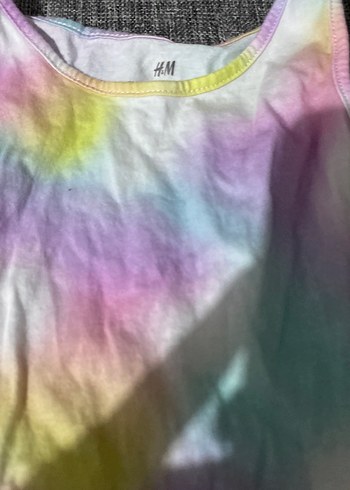 Kız Çocuk Çok Renkli Bağlama Desenli Elbise - Görsel 4