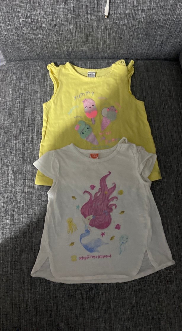 Kız Çocuk Baskılı Kısa Kollu Tişörtler - Görsel 2