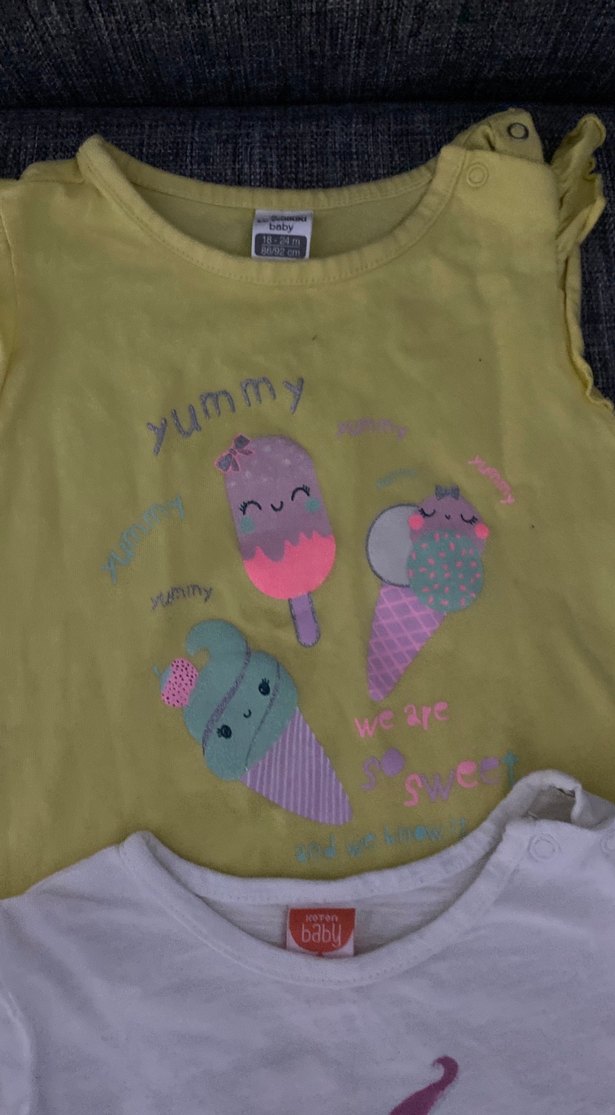 Kız Çocuk Baskılı Kısa Kollu Tişörtler - Görsel 4