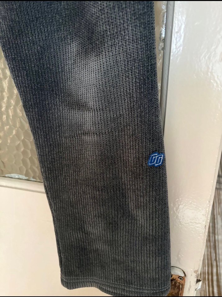 Gri Bol Kesim Keten Kumaş Kadın Pantolon - Görsel 3