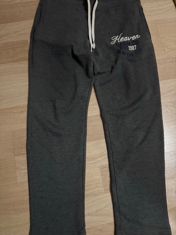 Gri Baskılı Fermuarlı unısex Eşofman Altı - Görsel 2